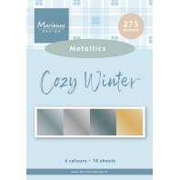 Marianne Design Pretty Papers bloc Cozy Winter Metallica A5