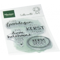Marianne design Clear stamp Silhouette Art Kerstgroet