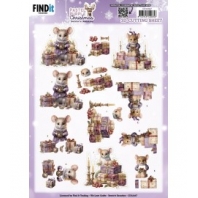Berrieâ€™s Beauties - Pastel Purple Christmas - 3D knipvel - Mouse