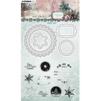 Studio Light - Christmas Blush Stamp & Cutting Dies Star ATC