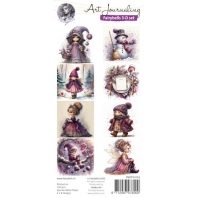 Art Journaling - Fairybells 3D setje Kerst Paars 1