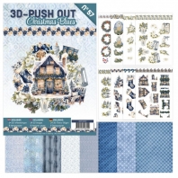3D Push Out Christmas Blue nr 57