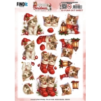 Berries Beauties - 3DPush Out A very Furry Christmas Cats