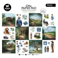 Studio Light Collage Paper Pack 20x20cm- Demin Weekends