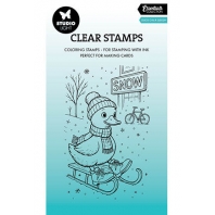 Studio Light - Clear Stamp Essentials - Duck on a sleigh