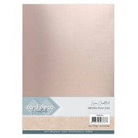 Card Deco - Linen Cardstock - Metallic Rose Gold