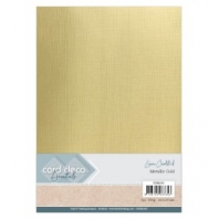 Card Deco - Linen Cardstock - Metallic Gold