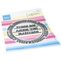 Marianne Design - Craftables stencil Gefeliciteerd cirkel by Marleen