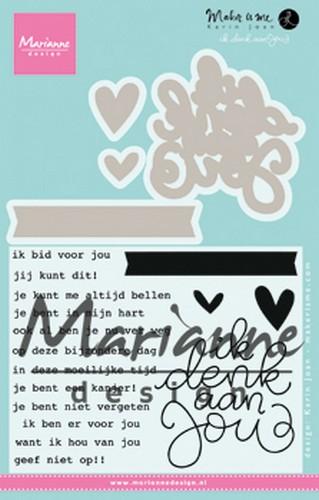 Marianne Design Stempel Karin's Ik denk aan jou