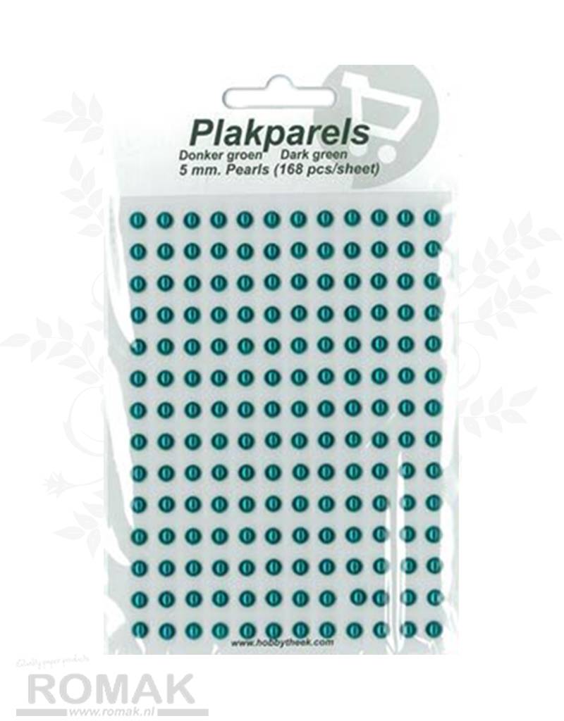 Hobbytheek Plak Parels Donker Groen 5 mm