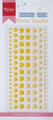 Marianne Design Decoration Enamel dots - Floral hearts
