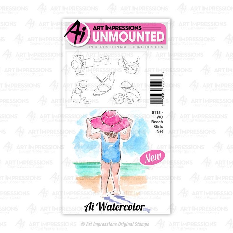 Art Impressions Stamp WC Beach Girls Set - 5118