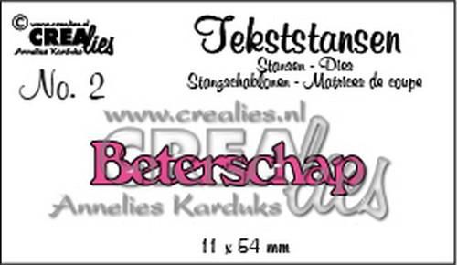 Crealies tekststans - Beterschap