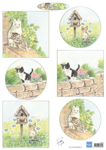 Marianne Design Decoupage Tiny's kittens