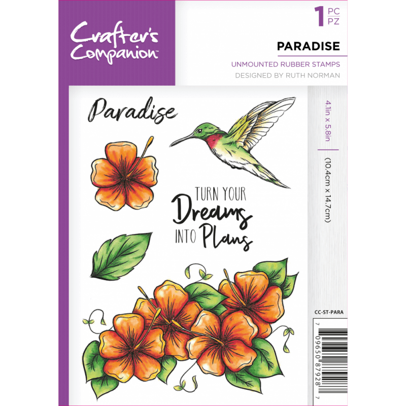 A6 Rubber Stamp - Paradise