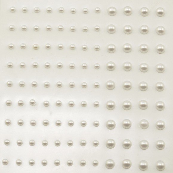 Parels zelfklevend 3 + 5 mm - wit