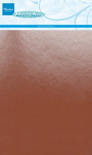 Marianne Design Decoratie Metallic paper 5 vel - Koper