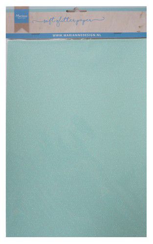 Marianne Design Decoratie soft Glitter paper 5 vel - Mint