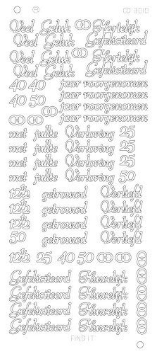 Felicitaties  Jubileum Goud assorti