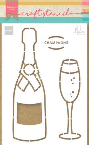 Marianne Design Craft Stencil champagne by Marleen