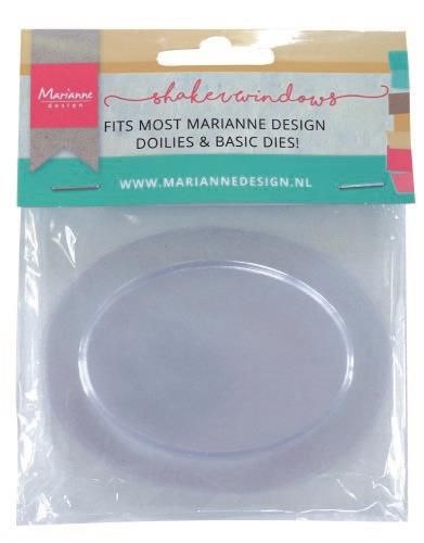 Marianne Design Decorations Shaker Window - ovaal 9 cm - 4 mm 10stuks