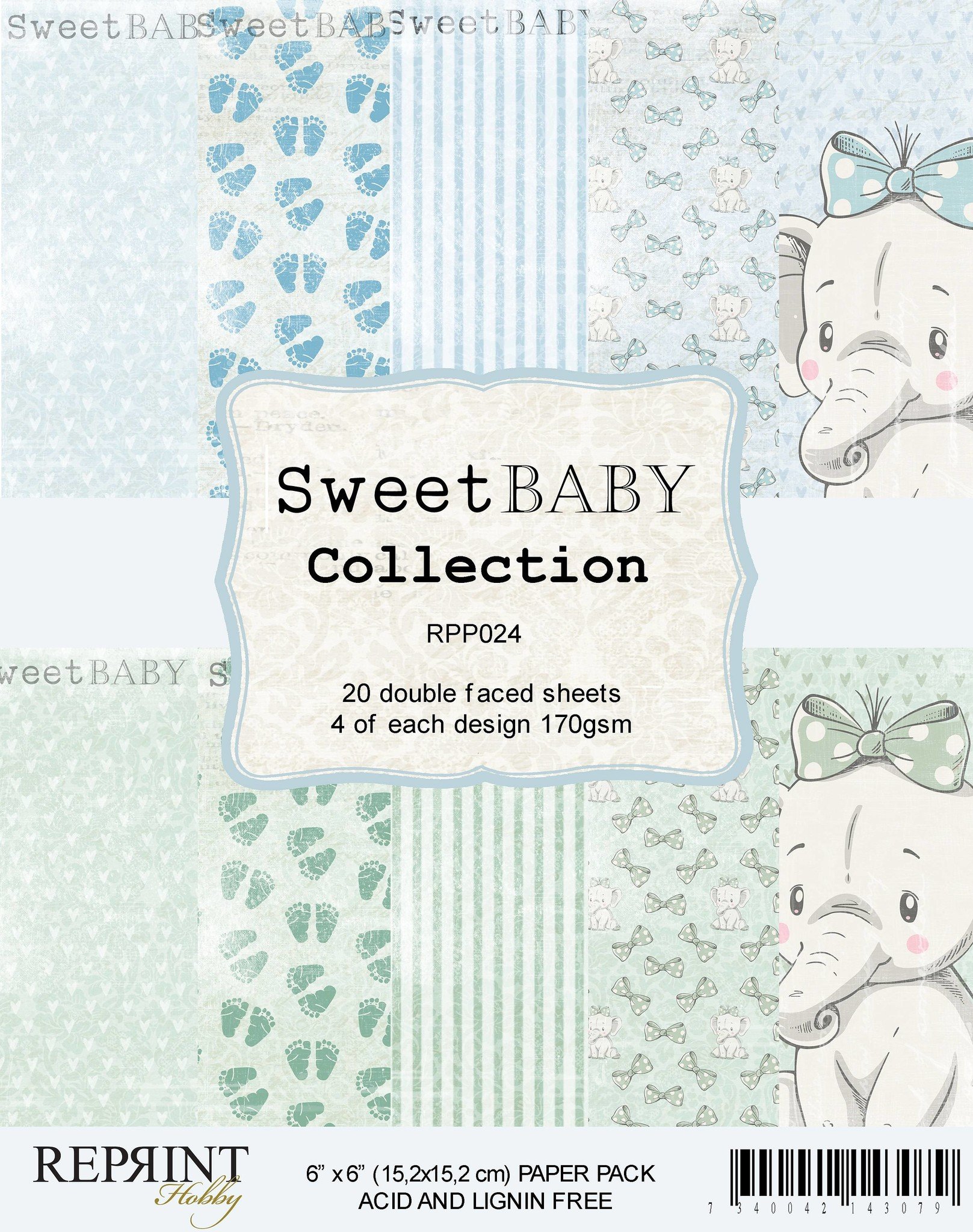 Reprint Sweet Baby Blue 15.2x15.2cm