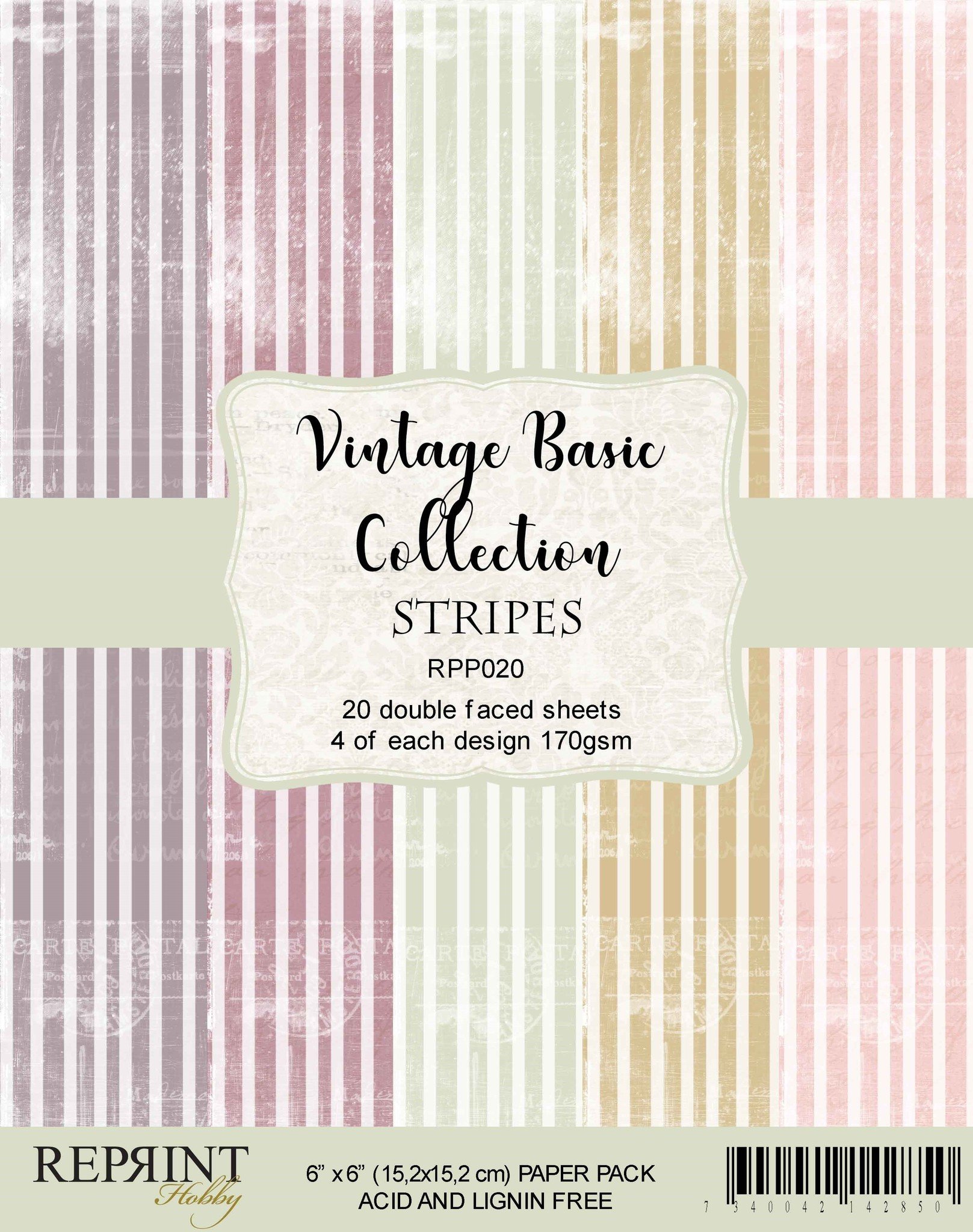 Reprint Stripes Basic 15.2x15.2cm