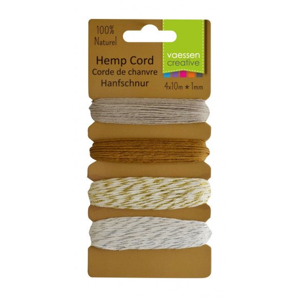 Hemp Cord assortiment 4x10m christmas