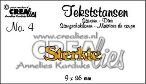Crealies tekststans - Sterkte