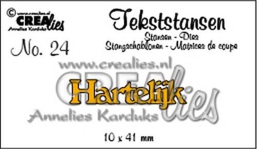 Crealies tekststans - Hartelijk