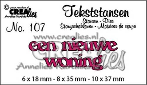 Crealies tekststans - een nieuwe woning