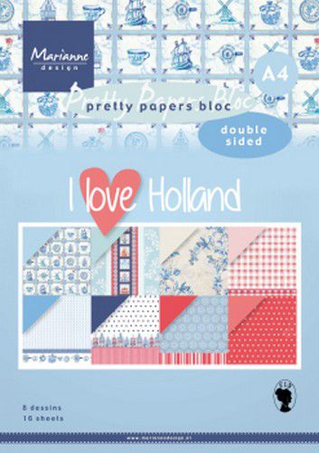 Marianne Design Paperpad I love Holland A4