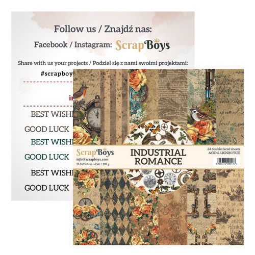 ScrapBoys Industrial Romance paperset 15,2 cm x 15,2 cm