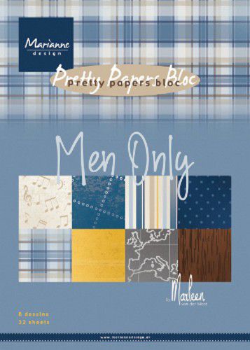 Marianne Design Paperpad Men only by Marleen