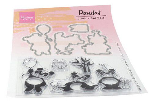 Marianne Design Clearstamp Eline's animals - Panda's