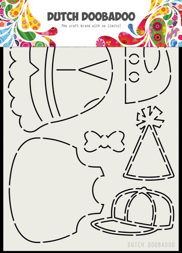 Dutch Doobadoo Card Art Berenjacht Beren kleding A4