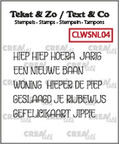 Crealies Clearstamps Tekst & Zo woordstrips Hoera