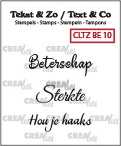 Crealies Clearstamps Tekst & Zo 3x Beterschap