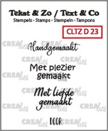 Crealies Clearstamps Tekst & Zo 4x divers 23