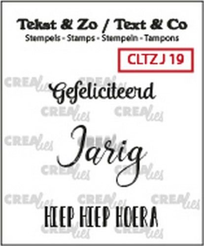 Crealies Clearstamp Tekst & Zo 3x jarig 19