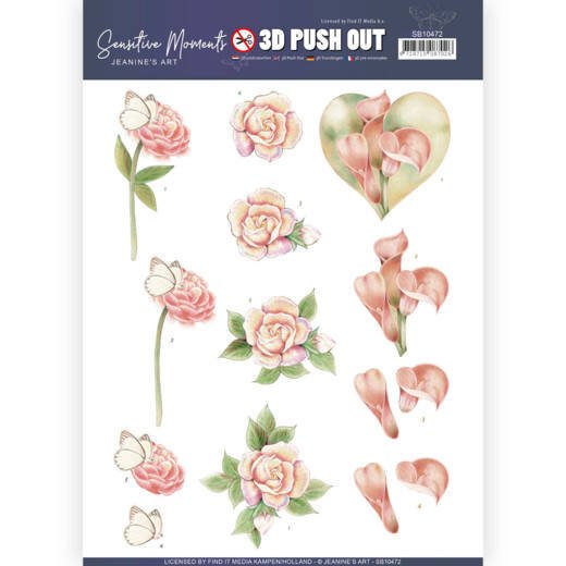 3D Push Out - Jeanine's Art - Sensitive Moments - Calla Lily
