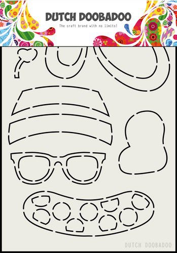 Dutch Doobadoo Card Art Zomerkleding Beer A5