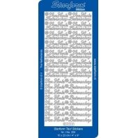 Starform Stickers Tekst : van Harte Beterschap Zilver