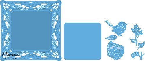 Creatable Petra`s vierkant met vogelnestje LR0458