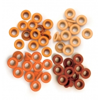 We R Memory Keepers - Eyelets & Washer standard orange x 60