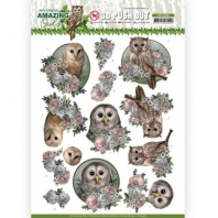 3D Push Out - Amy Design. -  Amazing Owls - Romantic Owls