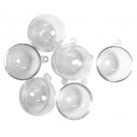 JoyCrafts Transparante bollen 3 cm 5 stuks