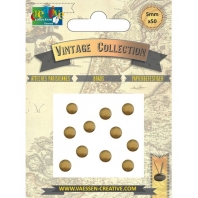 Vaessen Creative - Brads Vintage 5 mm Antiek Goud 50 stuks
