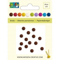 Vaessen Creative - Brads 8 mm Chocolade 35 stuks