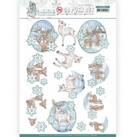 3D Push Out - Wintertime -  Yvonne Creations - Deer